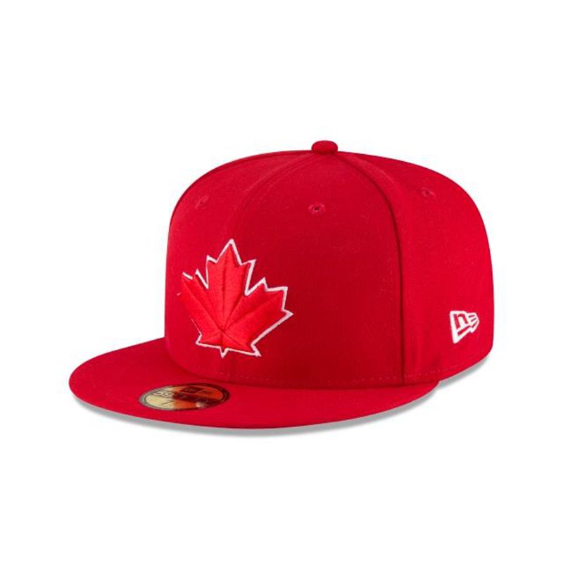 MLB Toronto Blue Jays Authentic Collection 59Fifty Fitted (UKT7319) - Red New Era Caps